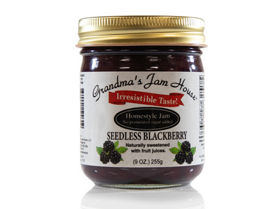 Low Sugar Seedless Blackberry Jam 12/9oz