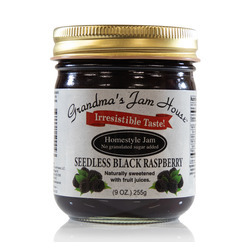 Low Sugar Seedless Black Raspberry Jam 12/9oz
