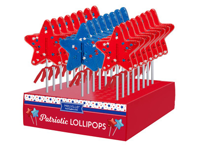 Patriotic Star Lollipops 24ct