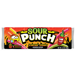 Sour Punch Scorchin' Straws 12/4.5oz