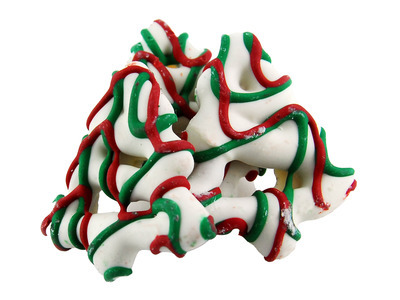 Drizzled Holiday Tree Pretzels 10lb