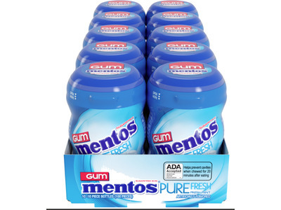 Sugar Free Mentos Fresh Mint Gum 10/10pc
