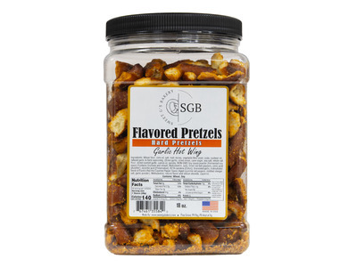 Garlic Hot Wing Hard Pretzels 6/18oz