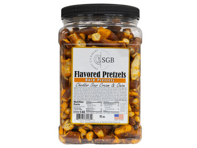 Cheddar Sour Cream & Onion Hard Pretzels 6/18oz