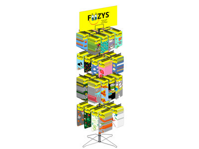 Assorted Sock Spin Rack 384ct