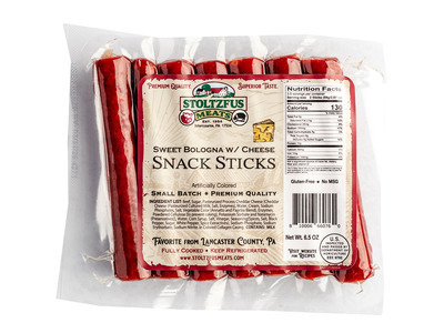 Sweet Bologna with Cheddar Cheese Snack Sticks 20/6.5oz