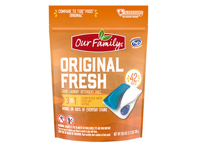 Original Fresh Liquid Laundry Detergent Pacs 6/42ct