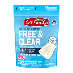 6/42ct Free&clear Lndry Pods