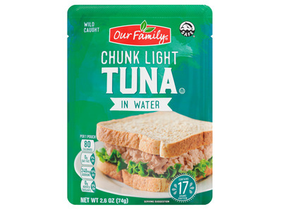 Chunk Light Tuna in Water, Pouch 24/2.6oz