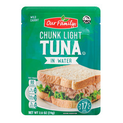 Chunk Light Tuna in Water, Pouch 24/2.6oz