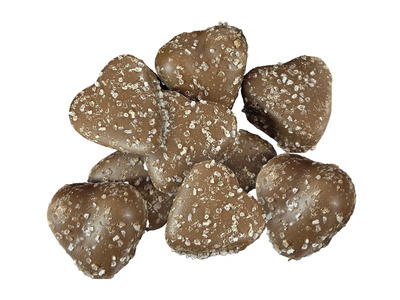 Milk Chocolate Sea Salt Caramel Hearts 11lb