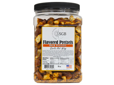 Garlic Hot Wing Hard Pretzels 6/18oz