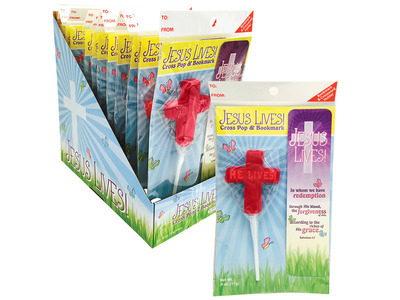 Jesus Lives! Cross Pop & Bookmark 12ct