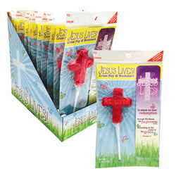 Jesus Lives! Cross Pop & Bookmark 12ct
