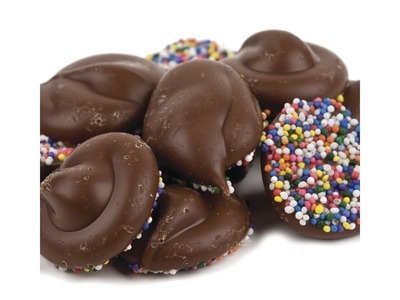 Milk Chocolate Nonpareils with Multi-colored Seeds 8lb